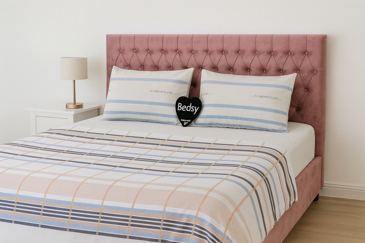 Luxury winter quilt cover set with intricate stitching and elegant design