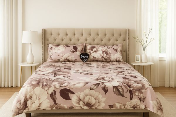 OrchidWhisper – Cotton Satin Bedsheet Set