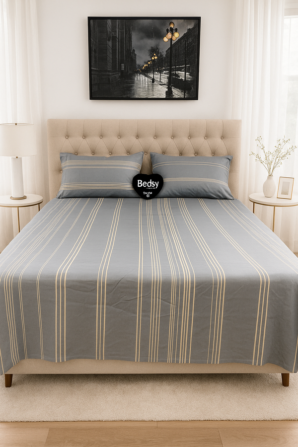 SkylineSatin – Cotton Satin Bedsheet Set