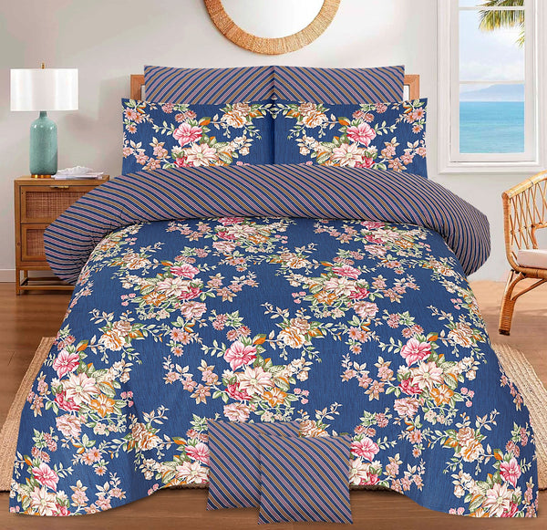 Sereno King Size Printed Bed Sheet