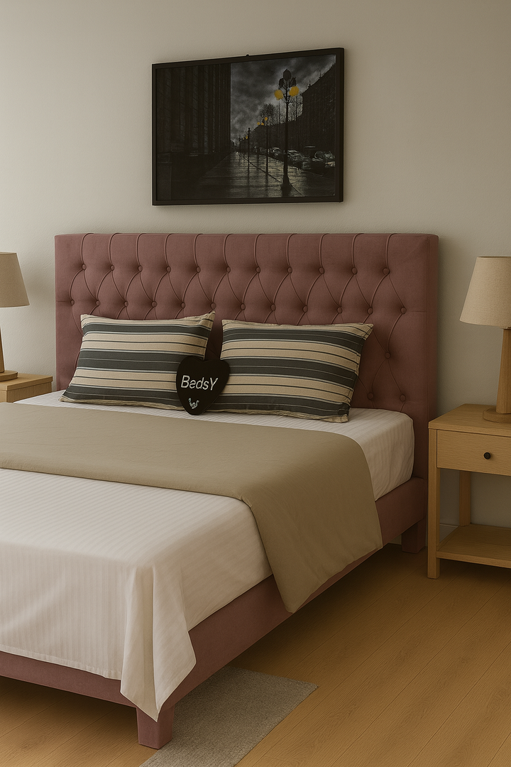 Bedsy king-size duvet cover set in rich brown color – includes pillow shams